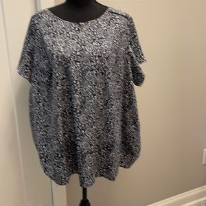 Plus size 22W flutter sleeve blouse